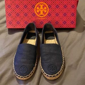 Tory Burch Navy Espadrilles